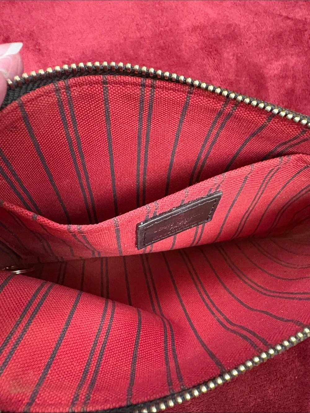 Louis Vuitton Brown Checkered Wristlet Pouch - Picture 6 of 9